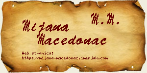 Mijana Macedonac vizit kartica